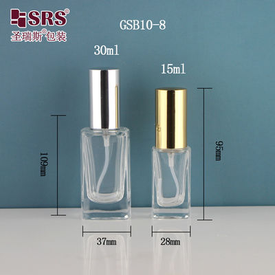 kaufen Quadratisch Eleganter Spender Feinnebel Luxus-Handdesinfektionsmittel Behälter 15 ml 30 ml Glas Sprayflasche online manufacture