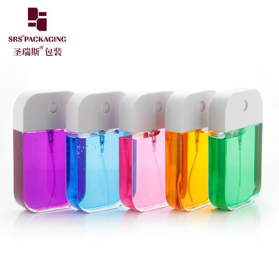 kaufen Großhandel Taschengröße Transparente PETG Kunststoff-Parfüm Verpackung Quadrat Telefon Nebel Spray Flasche 50 ml online manufacture