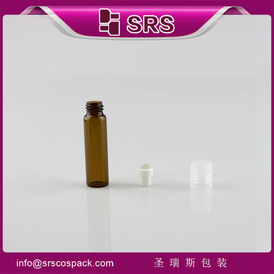 kaufen SRS Bulk Großhandel 5 ml Glasflasche Bernsteinrolle auf Parfümflasche mit Kunststoffkappe online manufacture