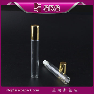 kaufen SRS Großhandel 100% ohne Leckage 10 ml Glasrolle auf Flasche mit glänzender goldener Aluminiumkappe online manufacture