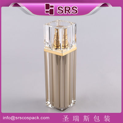 kaufen SRS China Kosmetik Luftloser Behälter Hersteller leere Quadratform Acryl Lotion Flasche online manufacture