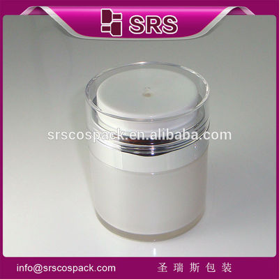 kaufen Shengruisi produzieren heiß verkaufen runde Acrylcreme luftlose Glas mit Pumpe für Gesichtscreme online manufacture