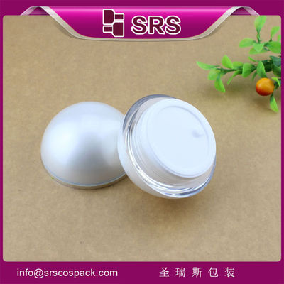 kaufen SRS China Lieferant Großhandel Acryl Hautpflege Kugelform leere Kosmetik Glas mit Deckel online manufacture