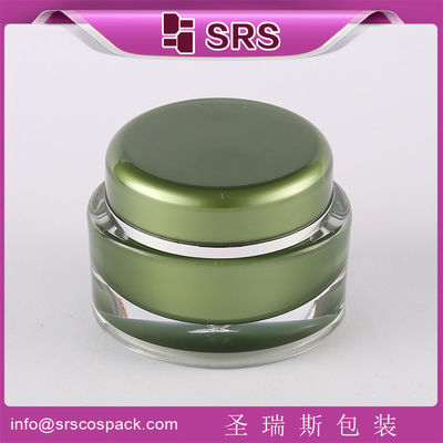 kaufen SRS 2015 China Luxus 15ml 30ml 50ml oval geformte Acryl-Kosmetikgläser für Gesichtscreme online manufacture