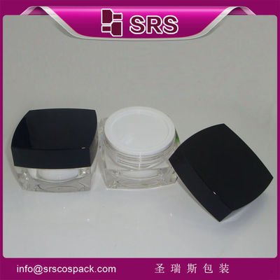 kaufen Shengruisi Verpackung J050-5ml 10ml 15ml 30ml 50ml 100ml leere Acrylquadratcreme-Glas online manufacture
