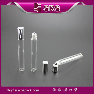 kaufen SRS leere 15 ml Glasrollenflasche für Parfüm mit glänzender Kappe aus Aluminium online manufacture