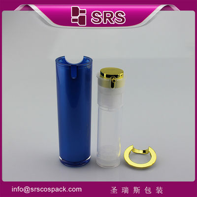 kaufen Blaue Farbe, Luftlose Flasche für Lotion, Luxus Luftlose Pumpflasche online manufacture