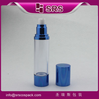 kaufen A022 15 ml 30 ml 50 ml blaue, luftlose Aluminiumflasche für kosmetisches Serum online manufacture