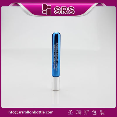 kaufen 10 ml metallisierte blaue Glasrolle auf Flasche mit Metallkugel und silberner Aluminiumkappe für Augenserum, ätherisches Öl online manufacture