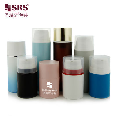 kaufen Runde Snap On Style PP PCR recyceltes Material benutzerdefinierte Farbe 150ml Luftlose Pumpflasche online manufacture