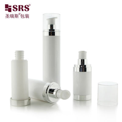 kaufen 15 ml 30 ml 50 ml Kosmetische Leere Verpackung Gesichtslotion Pumpe Austauschbare weiße Luftlose Flasche online manufacture