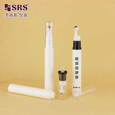 kaufen A0031 5ml 10ml 12ml 15ml AS PP Luftlose Leere Pumpe Drücken Rollkugel Flasche Für Kosmetische Augen Gel Massage Serum Applikator online manufacture