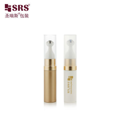 kaufen A0035 Reisegröße Cute Round PP PCR Recycling Material Luftlose Roll On Gel Flasche Roller Stahl Massageball Großhandel online manufacture