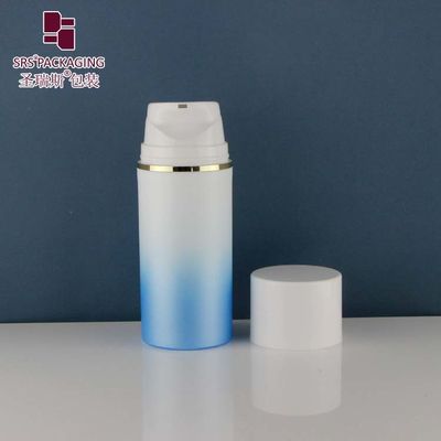 kaufen PA601 PP Runde beliebte leere glänzende Kunststoff-Luftlose Pumpflasche für Grundlotion Verpackung online manufacture