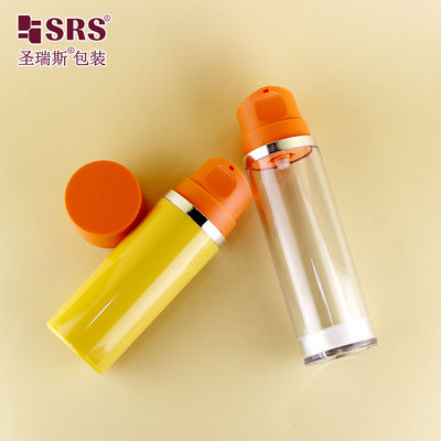 kaufen A0215 Snap On Style Plastikrunder Gesichtsserum-Flasche AS Vakuumflasche Leere Hautpflege-Gel-Verpackung Luftlos online manufacture