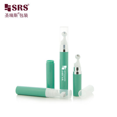 kaufen A0035 7.5 ml 10 ml 15 ml Reise Taschengröße Kunststoff PP PCR Runde Luftlose Pumpenflasche Snap-on Design Roll On Serum Flasche online manufacture
