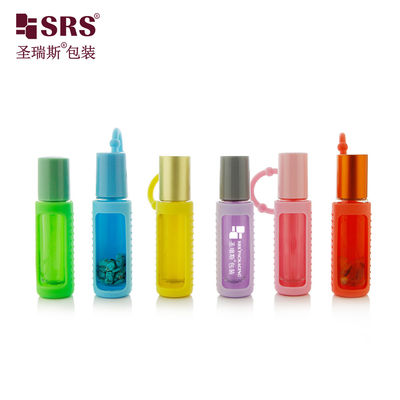 kaufen BLPM-10ML Luxus leere klare Glasrolle auf ätherische Ölflasche Verpackung mit Silikon-Abdeckung online manufacture