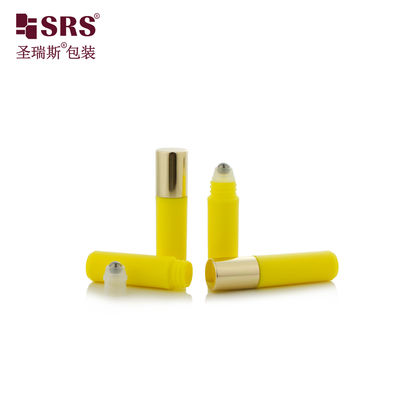 kaufen RPA-2ml Injektion Benutzerdefinierte gelbe, mattierte Kunststoff-PP-PCR-Recycling-Parfüm-Proben-Roll-On-Flasche online manufacture