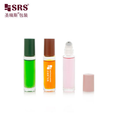 kaufen BLPM-10ML Injektionsgeschmacksfarbiges Glas Roll-On PP Kappe Gemalte Roller Stahlkugel Flasche Für Haare Essenz Duft online manufacture