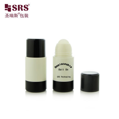 kaufen RPPE 50ml 75ml Austauschbare Injektion Kundenspezifische Creme-farbene Kunststoff Mono PP PCR Roll-On-Flasche für Deodorant-Gel online manufacture