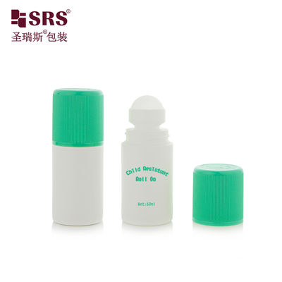 kaufen RPPC1-60ML White Bottle With Green Injection Double End CRC Cap Ribbed For Deodorant Gel Pain Relief online manufacture