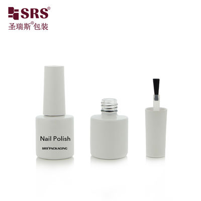 kaufen DH-9A 8ML White Painted Glass Round Bottle With Brush For Nail Polish Remover Gel online manufacture