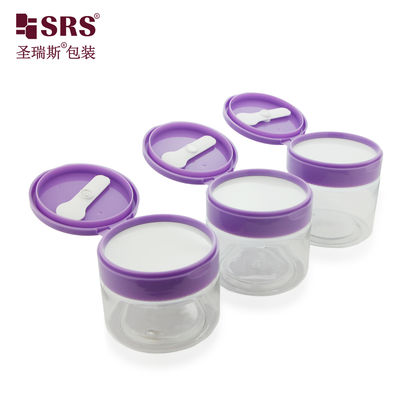 kaufen PET007 200g 250g 300g Injection Color Plastic PET Cream Jar With Flip Cap Tweezer Spoon online manufacture