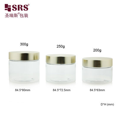 kaufen PET008 200g 250g 300g Plastic Inject-Blow PET Jar With Screw Cap For Body Scrub Hair Masks Cream online manufacture