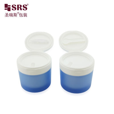 kaufen SRS1 120g 150g Luxury Empty Toner Pads Plastic Double Wall PP PCR Jar With Flip Cap Tweezer and Spoon online manufacture