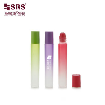 kaufen RPP 8ml Lackierter Farbverlauf Rot Grün Lila Farbe Kunststoff PP Roll-On Flasche für Akne Gel Applikator online manufacture