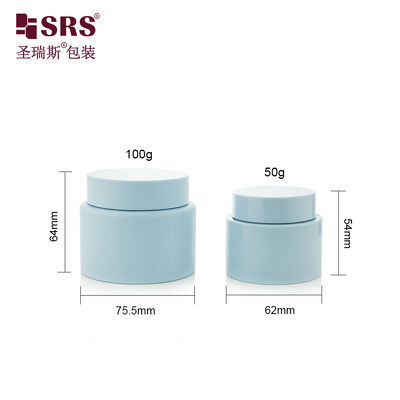 kaufen SRSJL 50g 100g Leere lackierte matte blaue Farbe PP-Creme-Glas Behälter Anpassung Körper-Scrub-Glas online manufacture