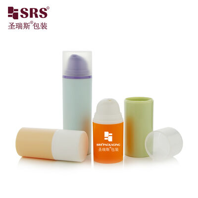 kaufen PA0203 15ml 30ml 50ml Farbige Injektionsflasche Farbe kundenspezifisch Glanz Vakuum Gesichtsgel Flasche Großhandel online manufacture