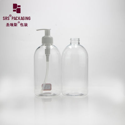 kaufen Durchsichtige leere Handdesinfektionsmittel 500 ml runde Schulter Flaschen aus Kunststoff für Haustiere online manufacture