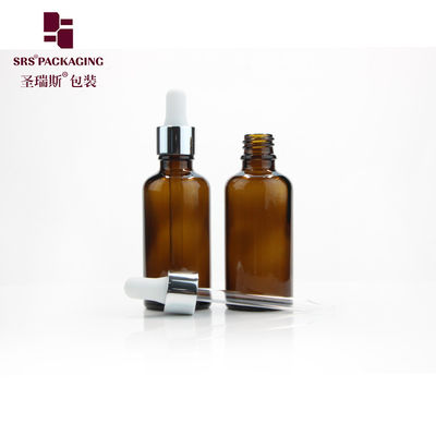 kaufen 50 ml Bernsteinbraune leere Glastropffflasche für ätherisches Öl online manufacture