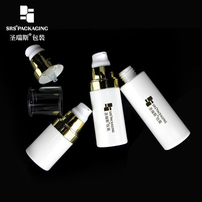 kaufen Injektionsflasche mit weißem Plastiklotion mit Logo 1oz Luftlose Pumpflaschen online manufacture