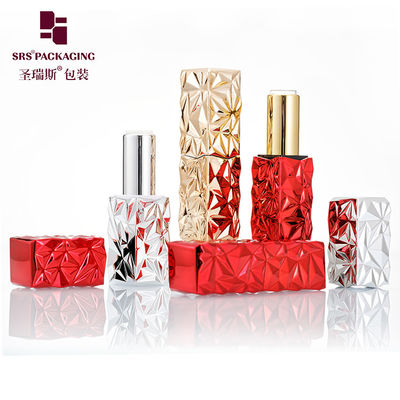 kaufen 3.5g einzigartiges Design glänzendes rotes Gold Silber Luxus leerer Lippenstiftbehälter online manufacture