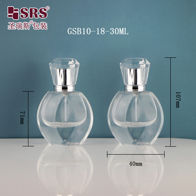Diamantförmige Kappe Parfum Leer Luxus Anpassung 1 oz Glas Sprayflasche