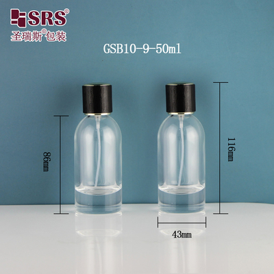 Boston-Form durchsichtige Parfüm Duft leere 50 ml Glas Sprayflasche
