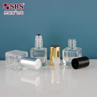 6 ml leere Parfümflasche in quadratischer Form durchsichtige Metallflasche aus Glas