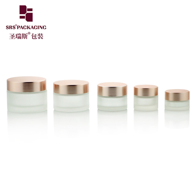 3g 5g 10g 15g 20g 25g Rundklare Frostgläser mit Roségoldkappe für Gesichtscreme Glasglas 10ml