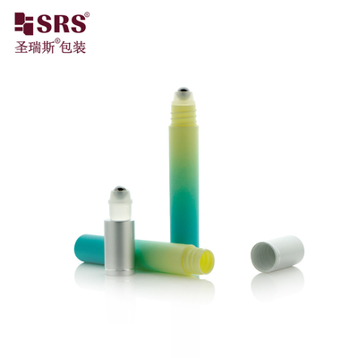 PP PCR Umweltfreundliches Material Kunststoff Kosmetische Verpackung Augengel kundenspezifisch angepasste Farbe Roll-On Applikator Flasche