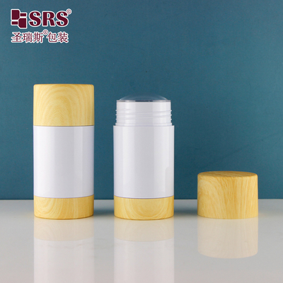 Runde Form benutzerdefinierte Farbe Kunststoff-Stick Flasche Twist Up 50 ml Deodorant Behälter