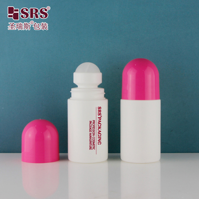 60 ml runde, halbtransparente Farbe, Kunststoff-Hautpflege-Gel-Flasche auf Deodorant-Flasche