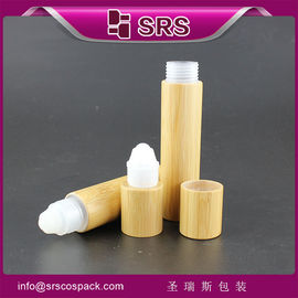 SRS-Hersteller leere Plastikflasche mit Bambuschalen, Rollkugel mit Metall- oder PP-Kugel