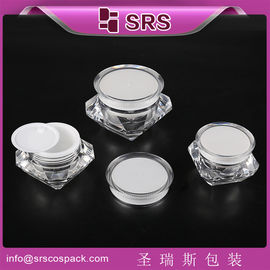 SRS China Hersteller Großhandel 5ml 15ml 30ml 50ml Plastikcreme Acryl Diamantglas
