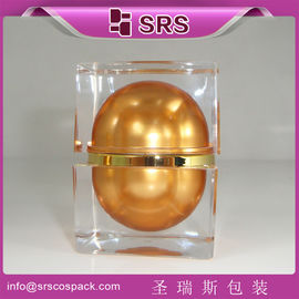 J059 30 ml 50 ml klares, quadratisches Kunststoff-Kosmetikglas