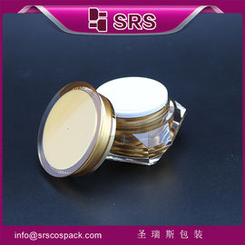 Diamantförmige Hautpflegecreme-Gläser Gold-Mason-Gläser