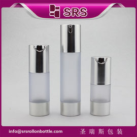 TA021 15 ml, 30 ml, 50 ml matte klare Flasche mit silberner Schulter und Luftflasche