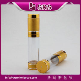 A022 hochwertige Lotionflasche, goldene Aluminiumflasche ohne Luft