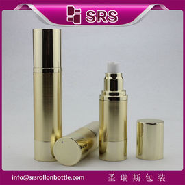 China Fabrikherstellung A022 15ml 30ml 50ml goldene Luftlose Pumpenflasche
